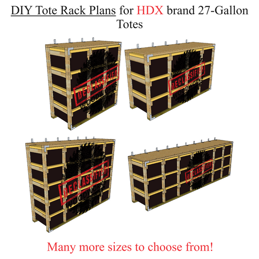 For Home Depot 27-Gal Totes DIY Tote Rack Plans