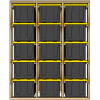 27-gallon tote rack, 3x5, front view render