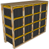 27-gallon tote rack, 4x4, side view render