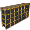 27-gallon tote rack, 7x4, side view render