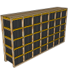 27-gallon tote rack, 7x5, side view render