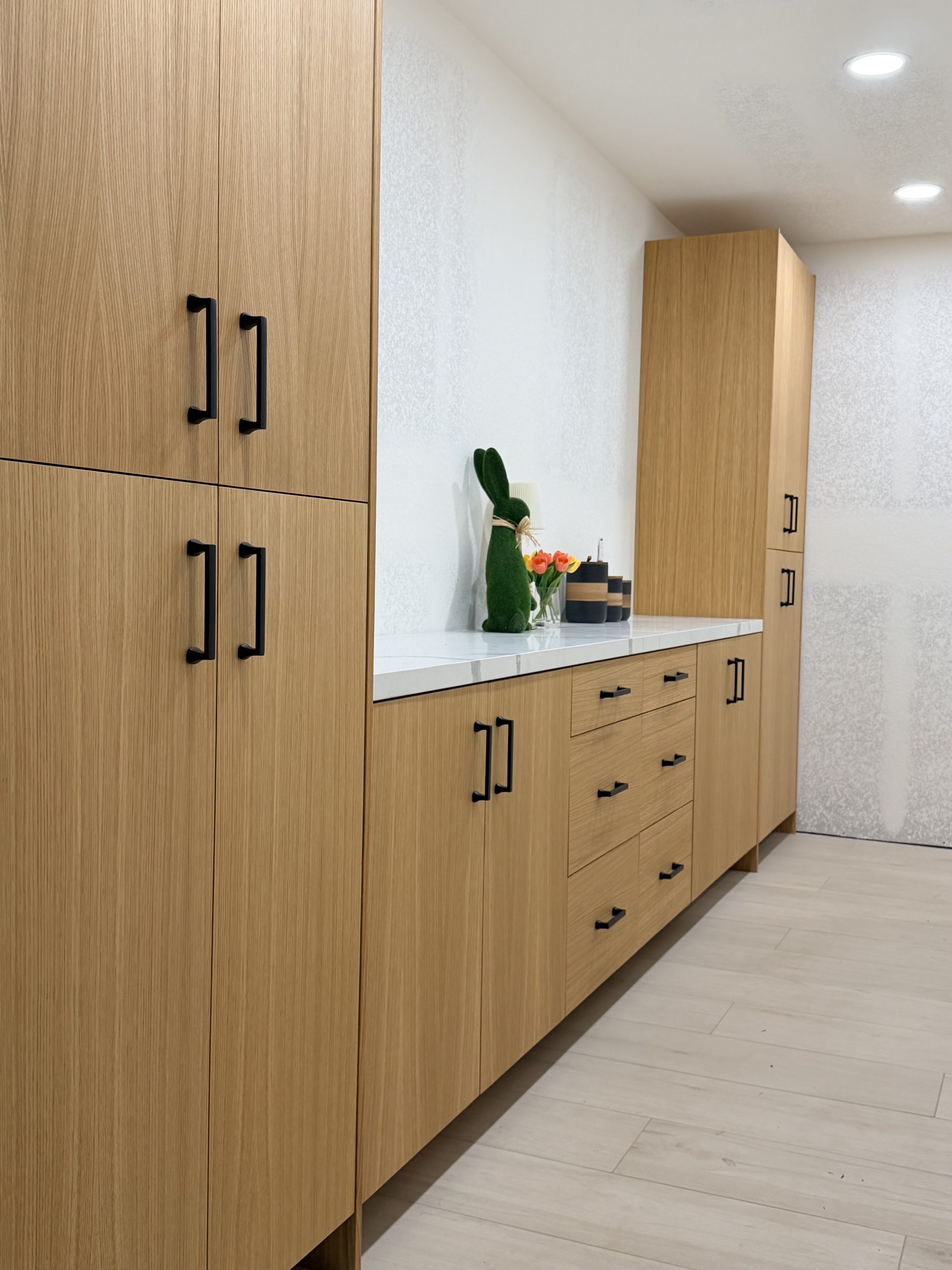 Kitchen wall cabinets - built-in double oven with custom cabinetry